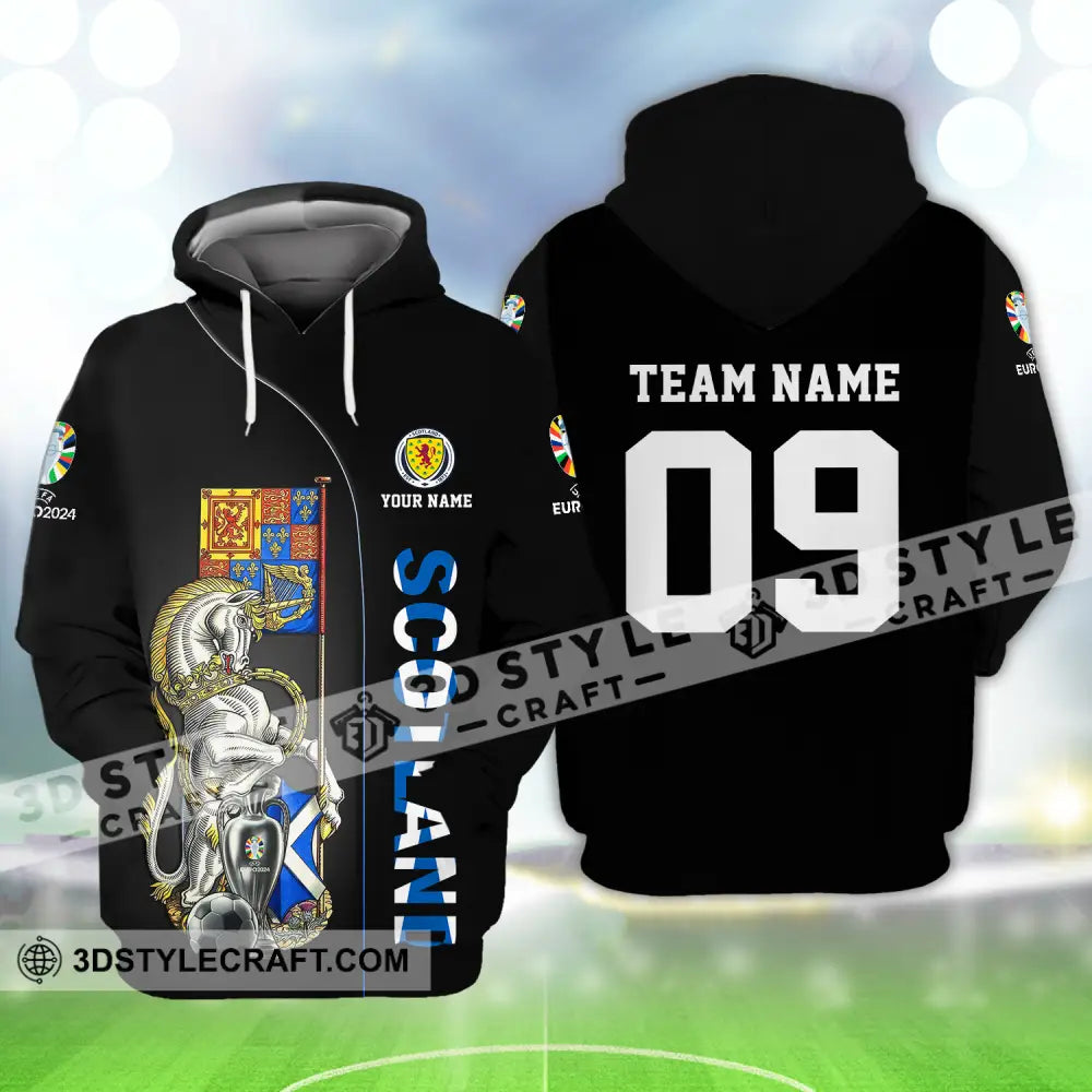 Unisex Shirt - Custom Name And Number Euro 2024 National Team Scotland Hoodie / S T-Shirt