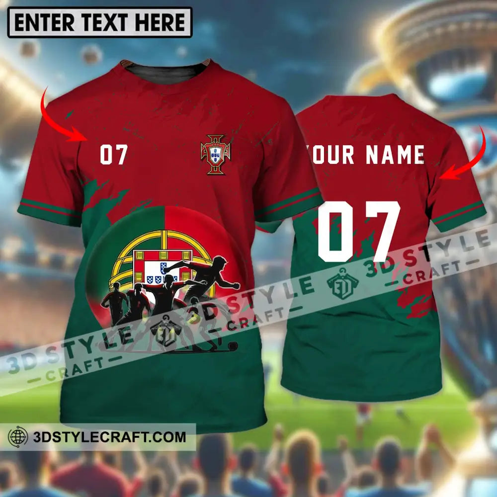 Unisex Shirt - Custom Name And Number Euro 2024 Portugal Team T-Shirt