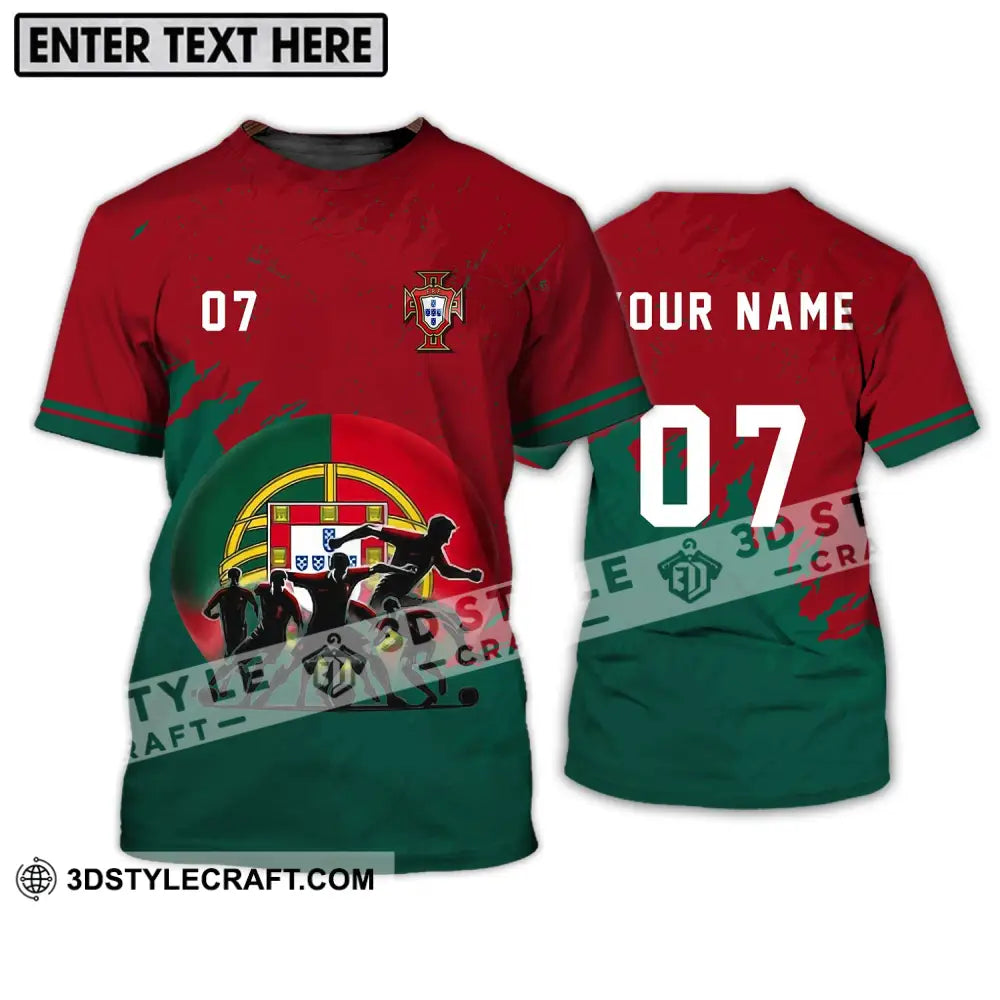 Unisex Shirt - Custom Name And Number Euro 2024 Portugal Team T-Shirt / S T-Shirt