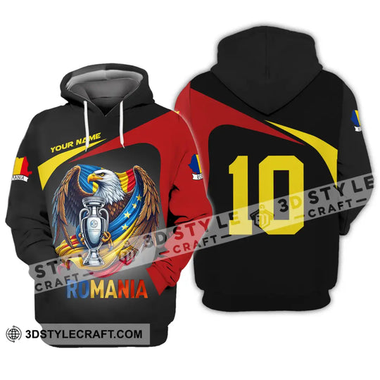 Unisex Shirt - Custom Name And Number Shirt, Euro 2024 Romania style option 4