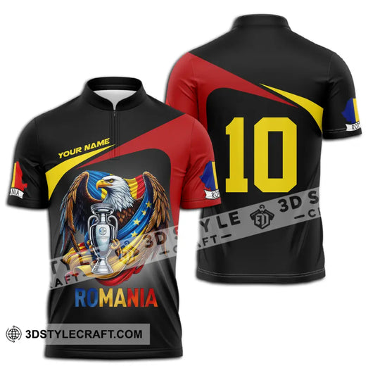 Unisex Shirt - Custom Name And Number Shirt, Euro 2024 Romania style option 3