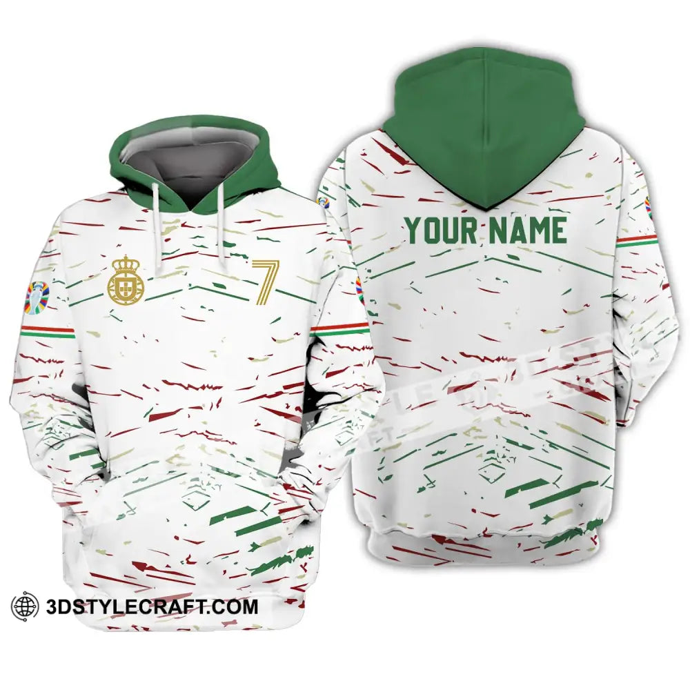 Unisex Shirt - Custom Name And Number Euro 2024 Team Line Color Hoodie / S T-Shirt