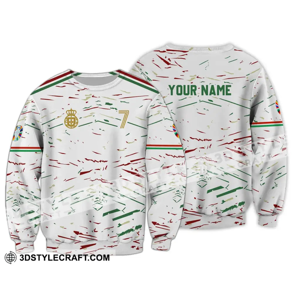 Unisex Shirt - Custom Name And Number Euro 2024 Team Line Color Long Sleeve / S T-Shirt