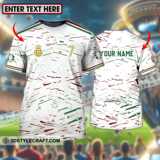 Unisex Shirt - Custom Name And Number Euro 2024 Team Line Color T-Shirt