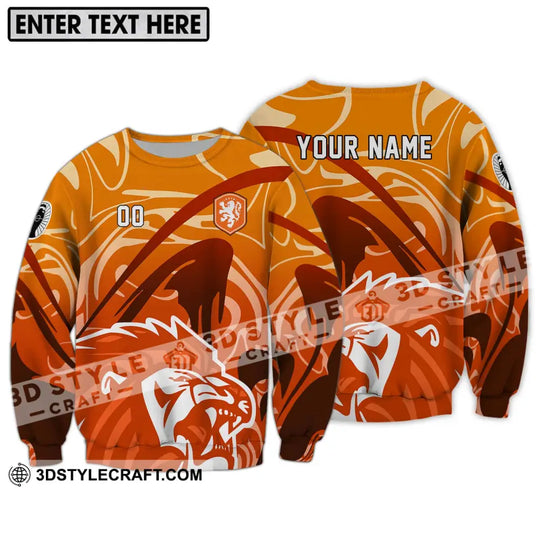 Unisex Shirt - Custom Name And Number Euro 2024 Shirt, The Royal Dutch Netherlands, Lion Shirt style option 4
