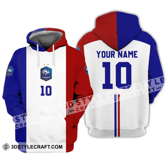 Unisex Shirt - Custom Name And Number Euro 2024 Shirt, Three Color Of Flag, France National Team Shirt style option 2