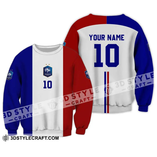 Unisex Shirt - Custom Name And Number Euro 2024 Shirt, Three Color Of Flag, France National Team Shirt style option 4