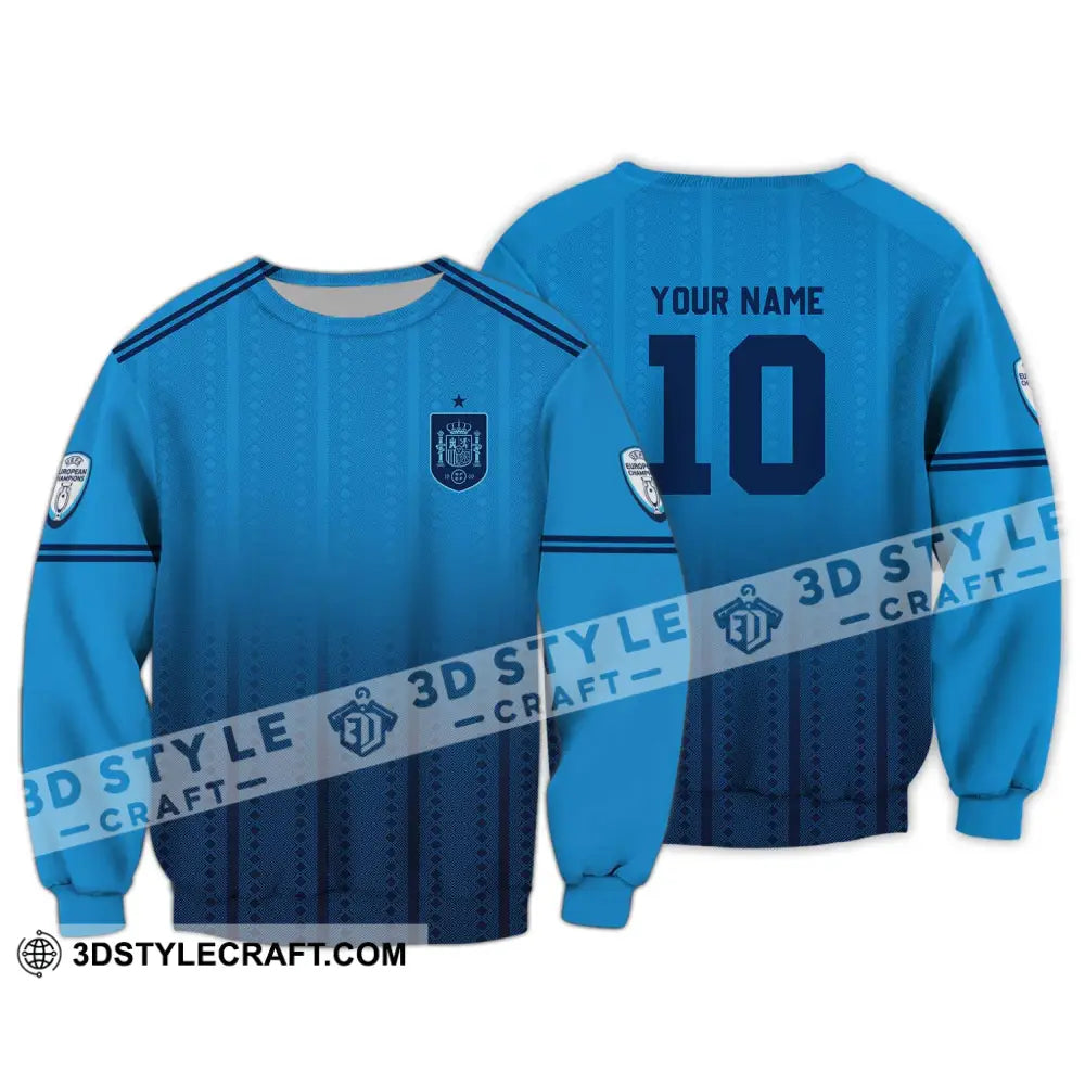 Unisex Shirt - Custom Name And Number European Champions 2024 Long Sleeve / S T-Shirt