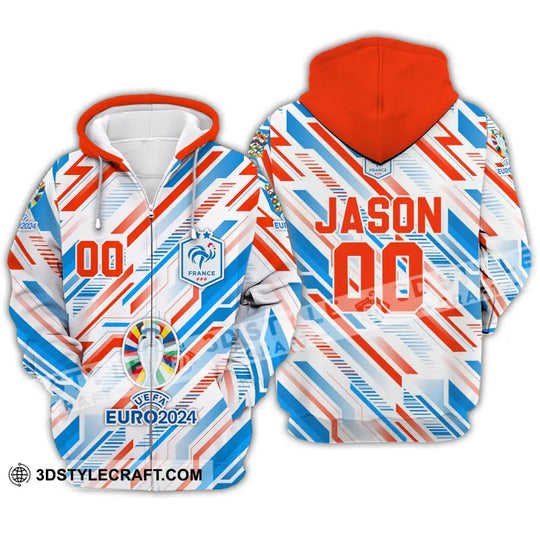 Unisex Shirt - Custom Name And Number Shirt, France Color Arrays Shirt, Euro 2024 style option 3
