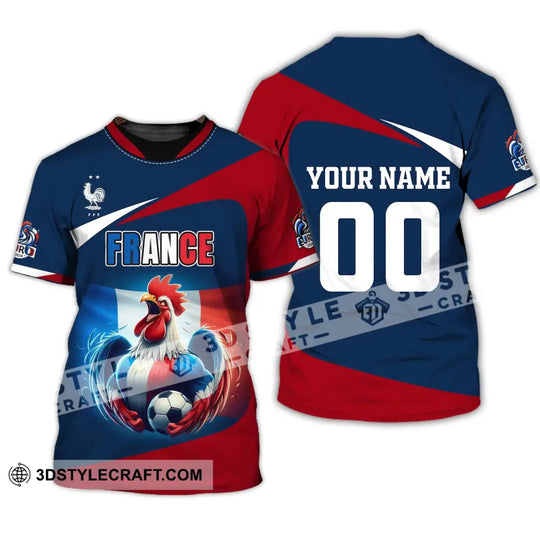 Unisex Shirt, Custom Name and Number France Euro 2024 Football Shirt, France Football Polo Long Sleeve style option 3
