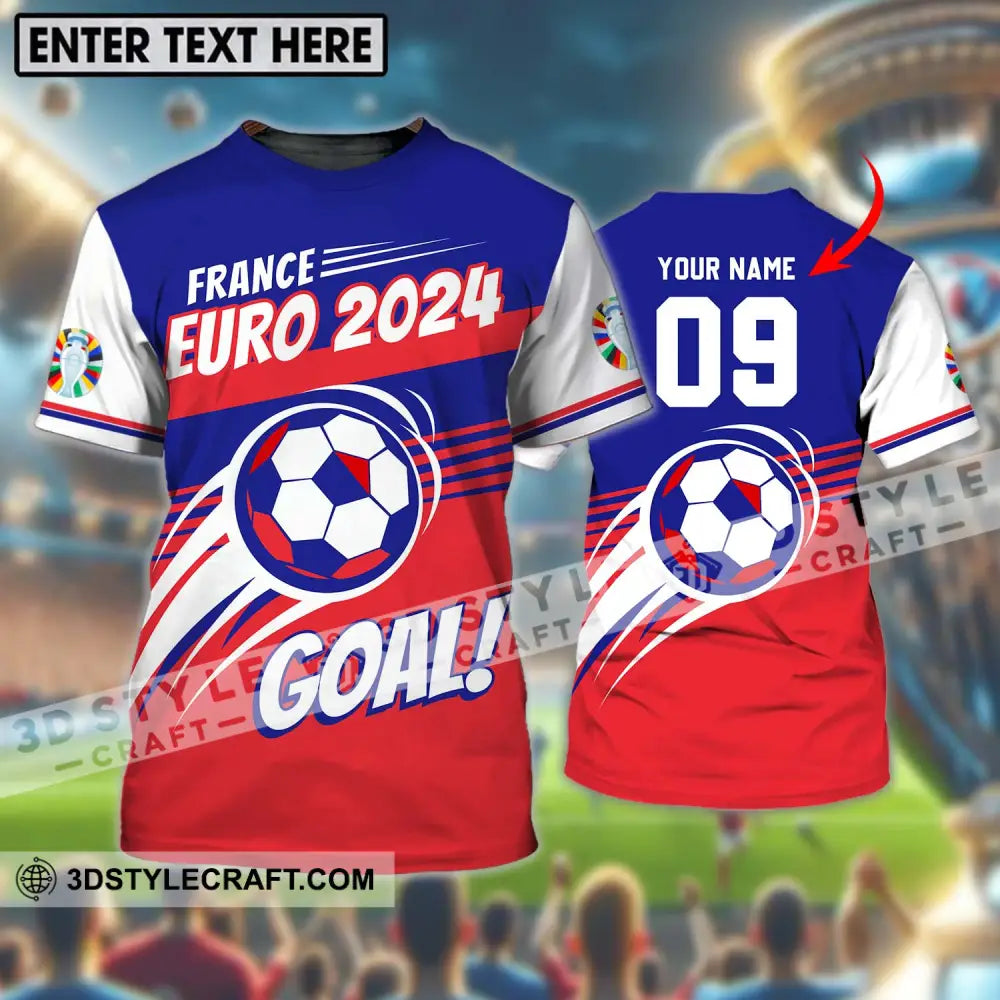 Unisex Shirt - Custom Name And Number France Euro 2024 National Team Goal! T-Shirt