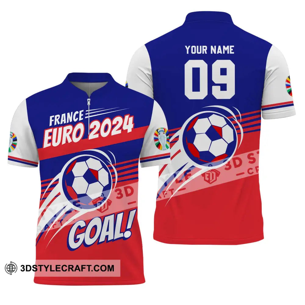 Unisex Shirt - Custom Name And Number France Euro 2024 National Team Goal! T-Shirt