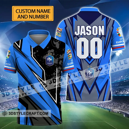 Unisex Shirt - Custom Name And Number Shirt, France FFF Team Lover Shirt, Euro 2024 style option 1