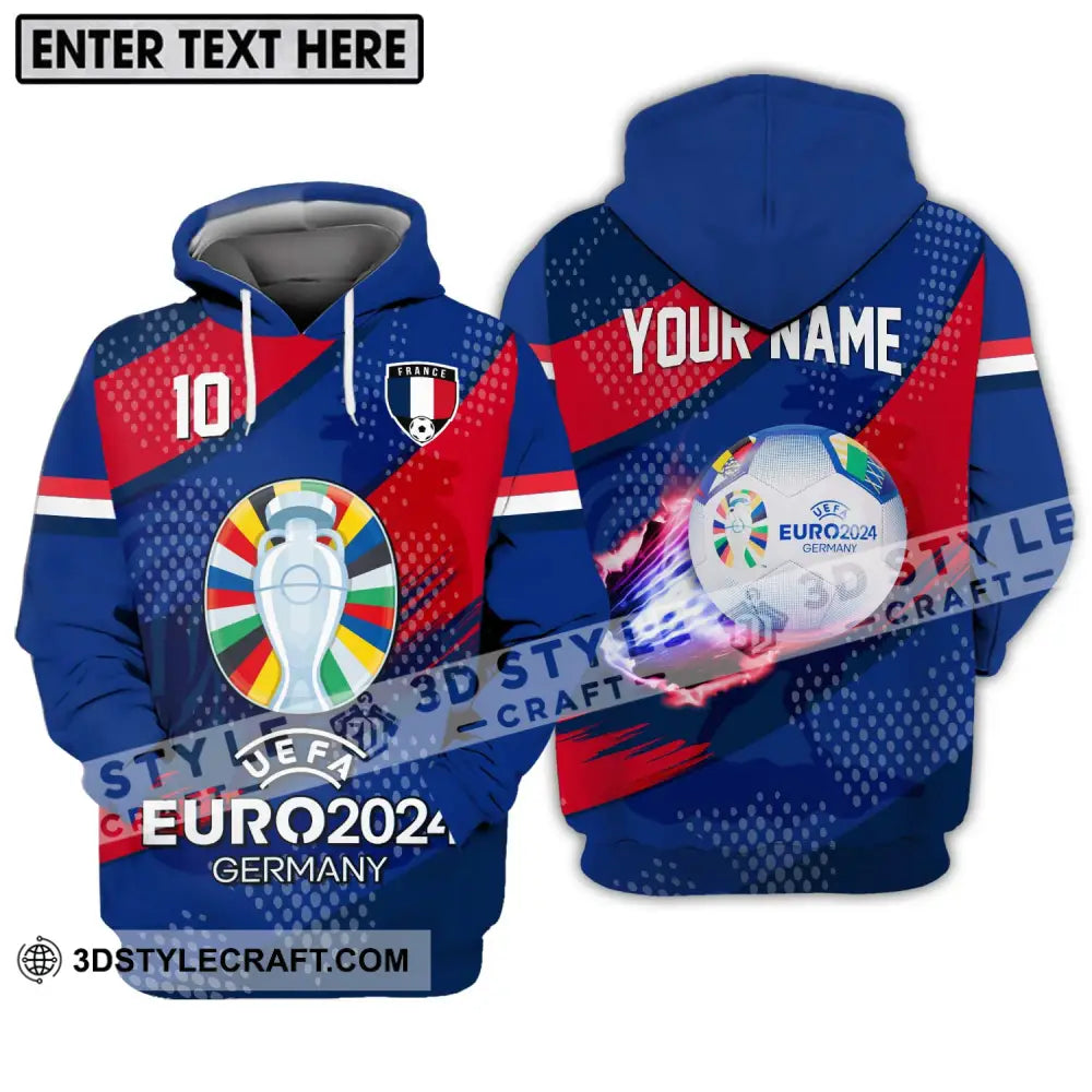 Unisex Shirt - Custom Name And Number France National Team Euro 2024 Hoodie / S T-Shirt