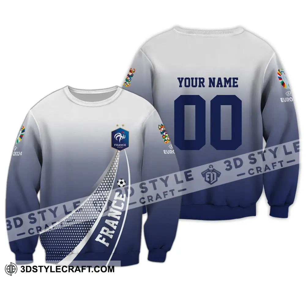 Unisex Shirt - Custom Name And Number France National Team Long Sleeve / S T-Shirt