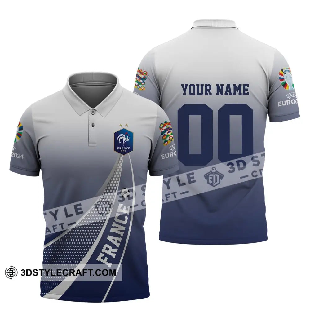 Unisex Shirt - Custom Name And Number France National Team Polo / S T-Shirt