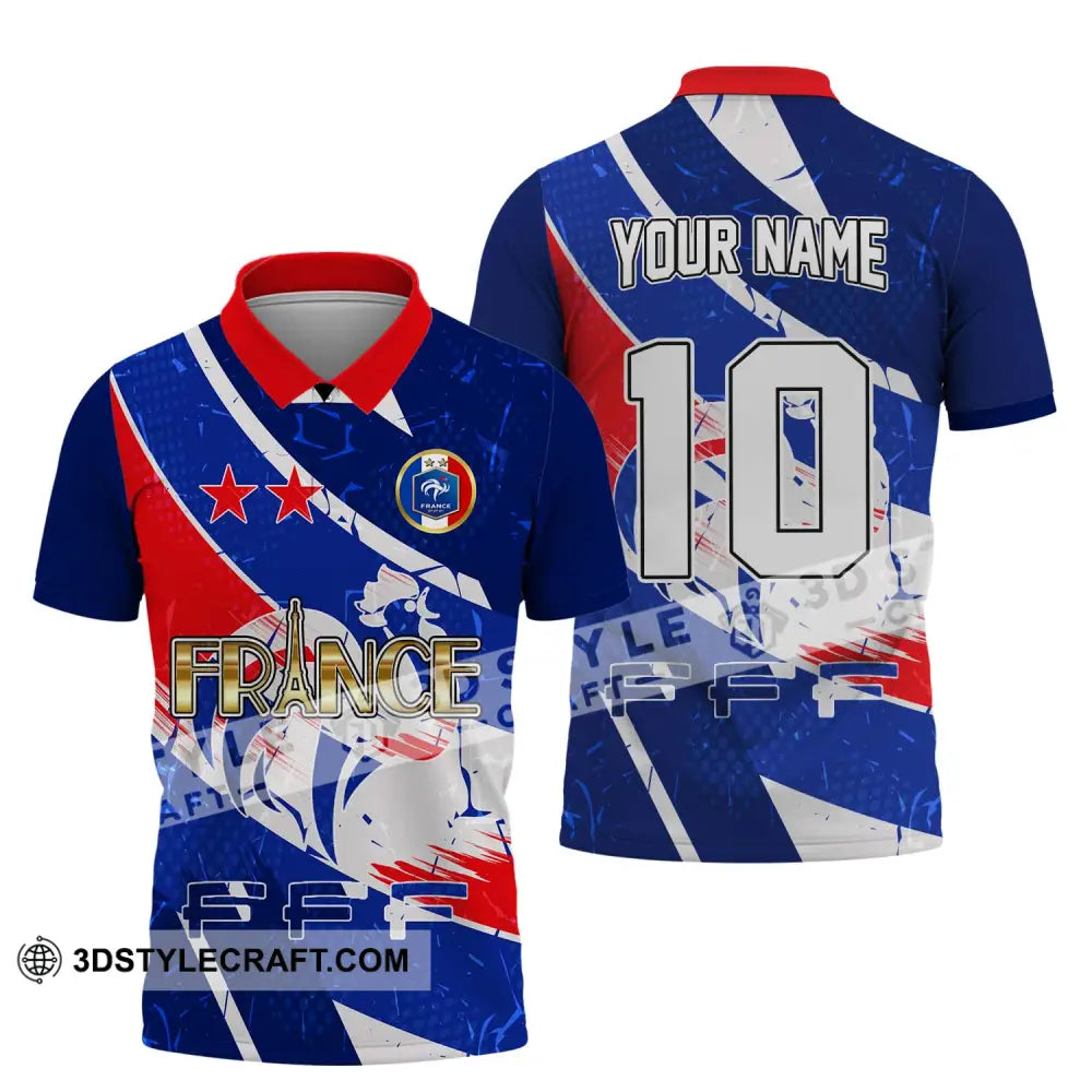 Unisex Shirt - Custom Name And Number France National Team Polo / S T-Shirt