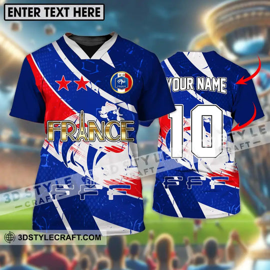 Unisex Shirt - Custom Name And Number Shirt, France National Team style option 1