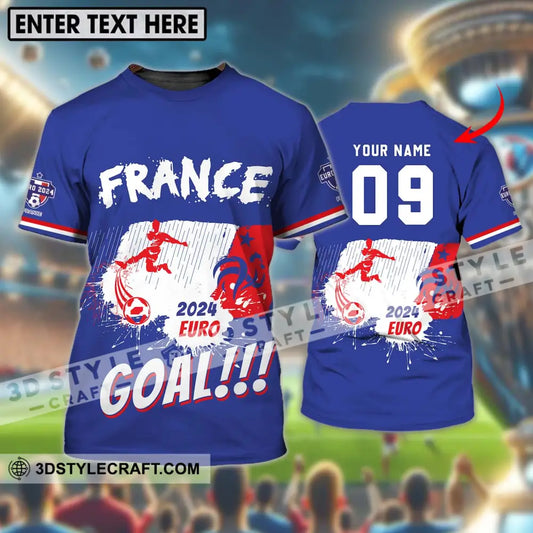 Unisex Shirt - Custom Name And Number France Team Euro 2024 T-Shirt