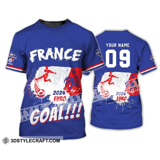 Unisex Shirt - Custom Name And Number France Team Euro 2024 T-Shirt / S T-Shirt