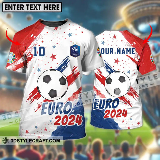 Unisex Shirt - Custom Name And Number Shirt, France Team Light Stars Euro 2024 style option 1