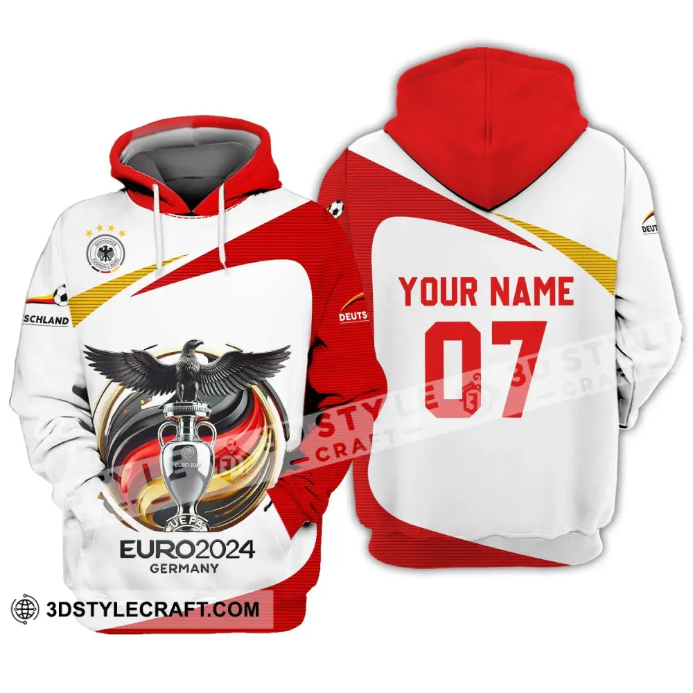 Unisex Shirt - Custom Name And Number Gemany Team Euro 2024 Cup Hoodie / S T-Shirt