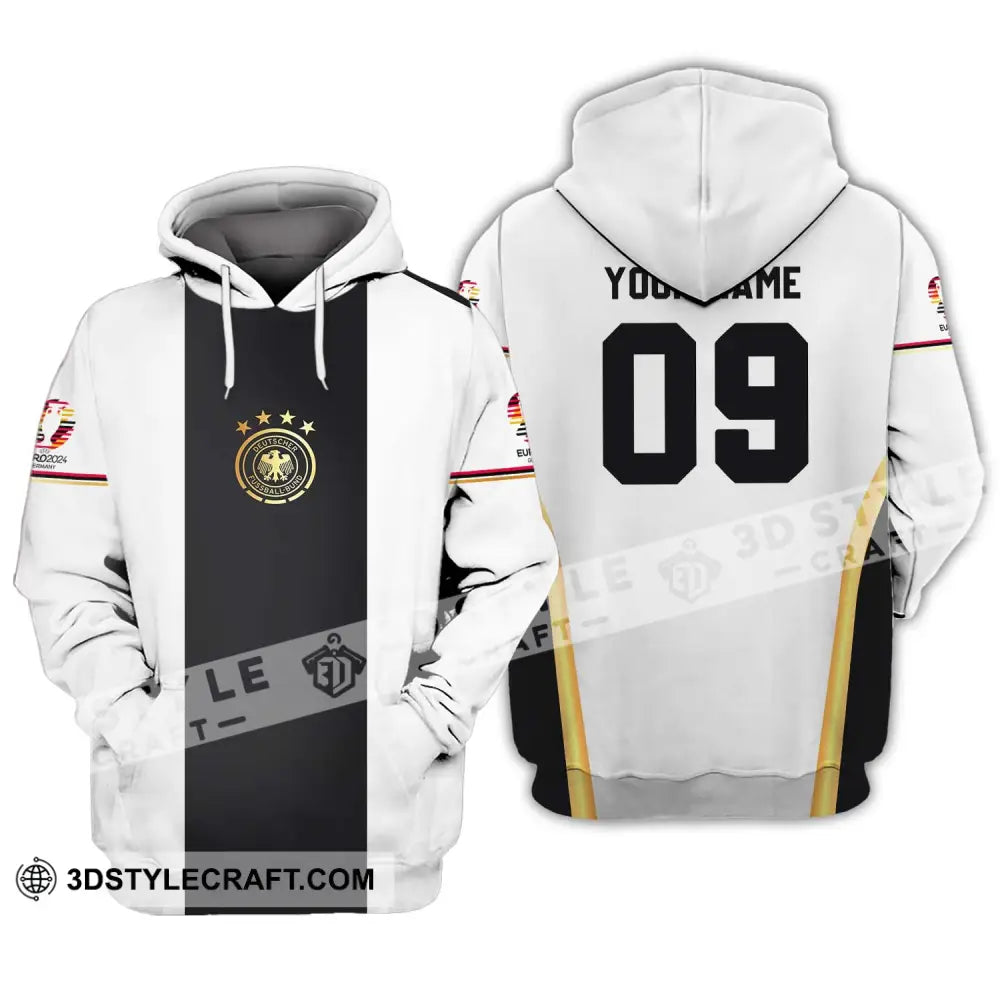 Unisex Shirt - Custom Name And Number Germany Black Line Euro 2024 Hoodie / S T-Shirt