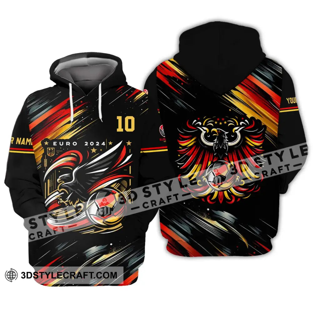 Unisex Shirt - Custom Name And Number Germany Euro 2024 Eagle Hoodie / S T-Shirt