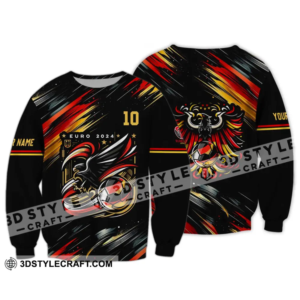 Unisex Shirt - Custom Name And Number Germany Euro 2024 Eagle Long Sleeve / S T-Shirt