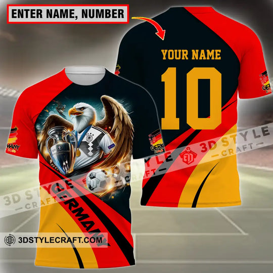 Unisex Shirt - Custom Name And Number Germany Euro 2024 Flag Color Shirt National Team style option 1