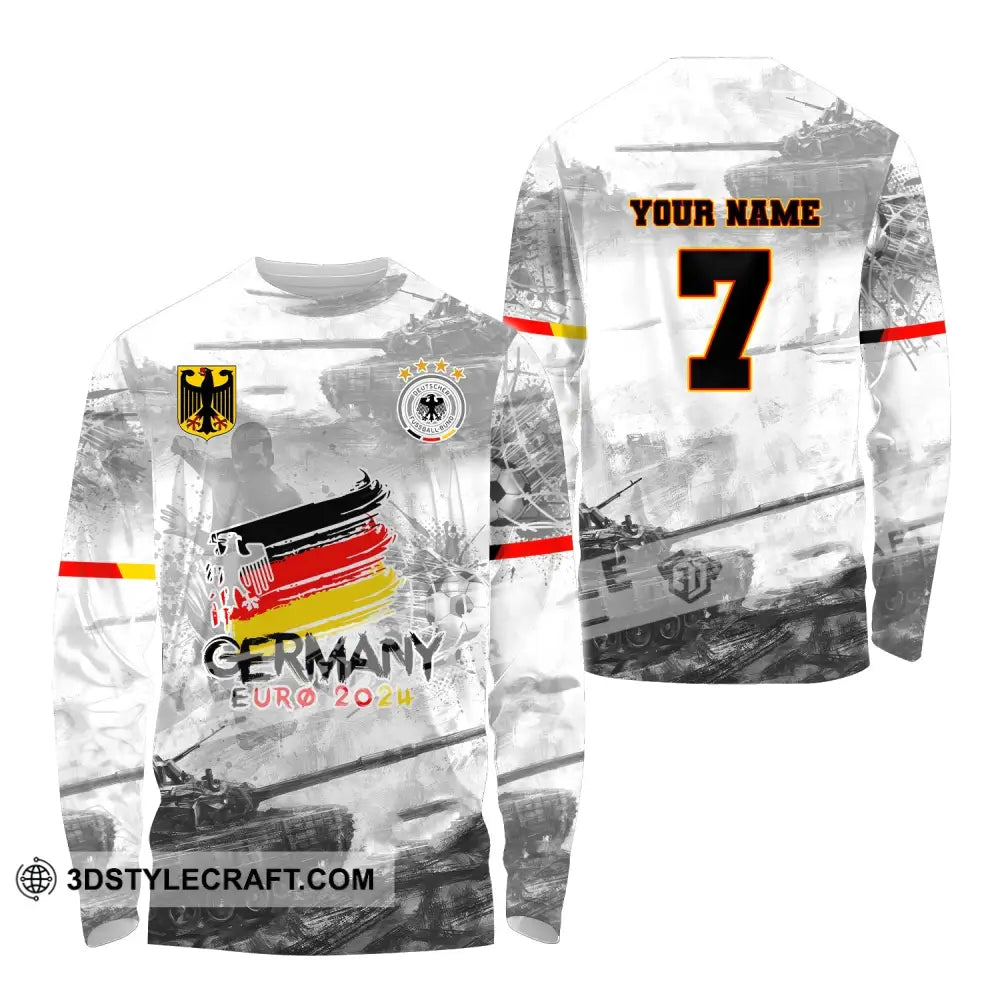 Unisex Shirt Custom Name And Number Germany Euro 2024 Football Polo Long Sleeve / S T-Shirt