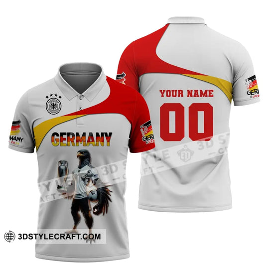 Unisex Shirt, Custom Name and Number Germany Euro 2024 Football Shirt, Germany Football Polo Long Sleeve style option 4