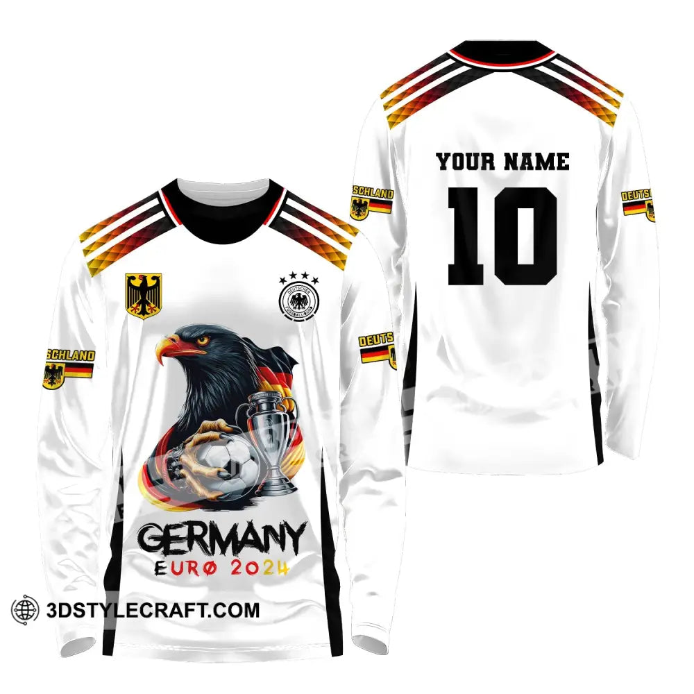 Unisex Shirt Custom Name And Number Germany Euro 2024 Football Polo Long Sleeve / S T-Shirt