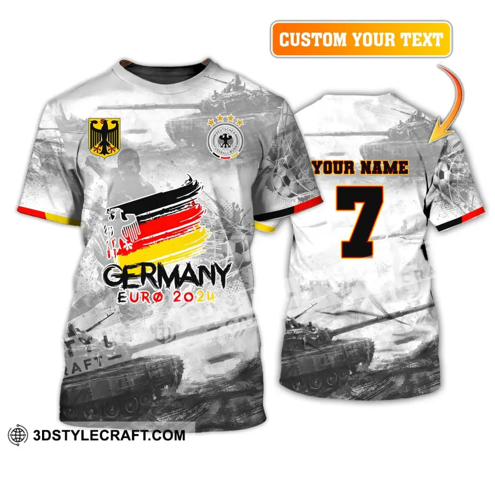 Unisex Shirt Custom Name And Number Germany Euro 2024 Football Polo Long Sleeve T-Shirt