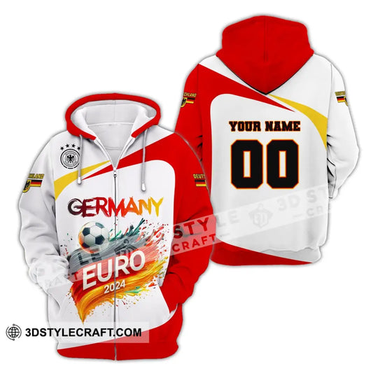 Unisex Shirt, Custom Name and Number Germany Euro 2024 Football Shirt, Germany Football Polo Long Sleeve style option 4