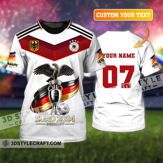 Unisex Shirt, Custom Name and Number Germany Euro 2024 Football Shirt, Germany UEFA Polo Long Sleeve Shirt style option 1