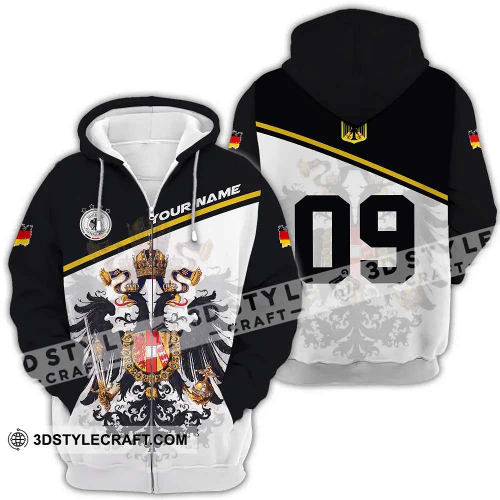 Unisex Shirt - Custom Name And Number Germany Euro 2024 National Team Lover Zipper Hoodie / S