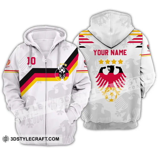 Unisex Shirt - Custom Name And Number, Germany Euro 2024 White Color style option 2
