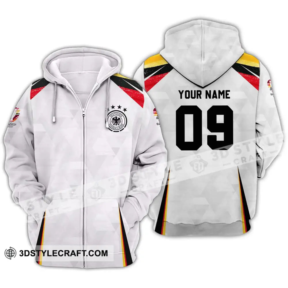 Unisex Shirt - Custom Name And Number Germany Euro 2024 Zipper Hoodie / S T-Shirt