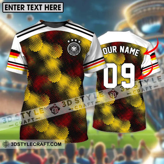 Unisex Shirt - Custom Name And Number Germany Flag Color T-Shirt