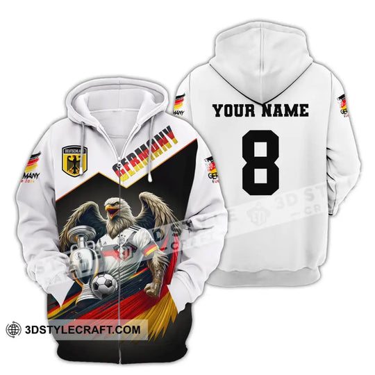 Unisex Shirt, Custom Name and Number Germany Football Shirt, Germany Euro 2024 Long Sleeve Polo Shirt style option 3