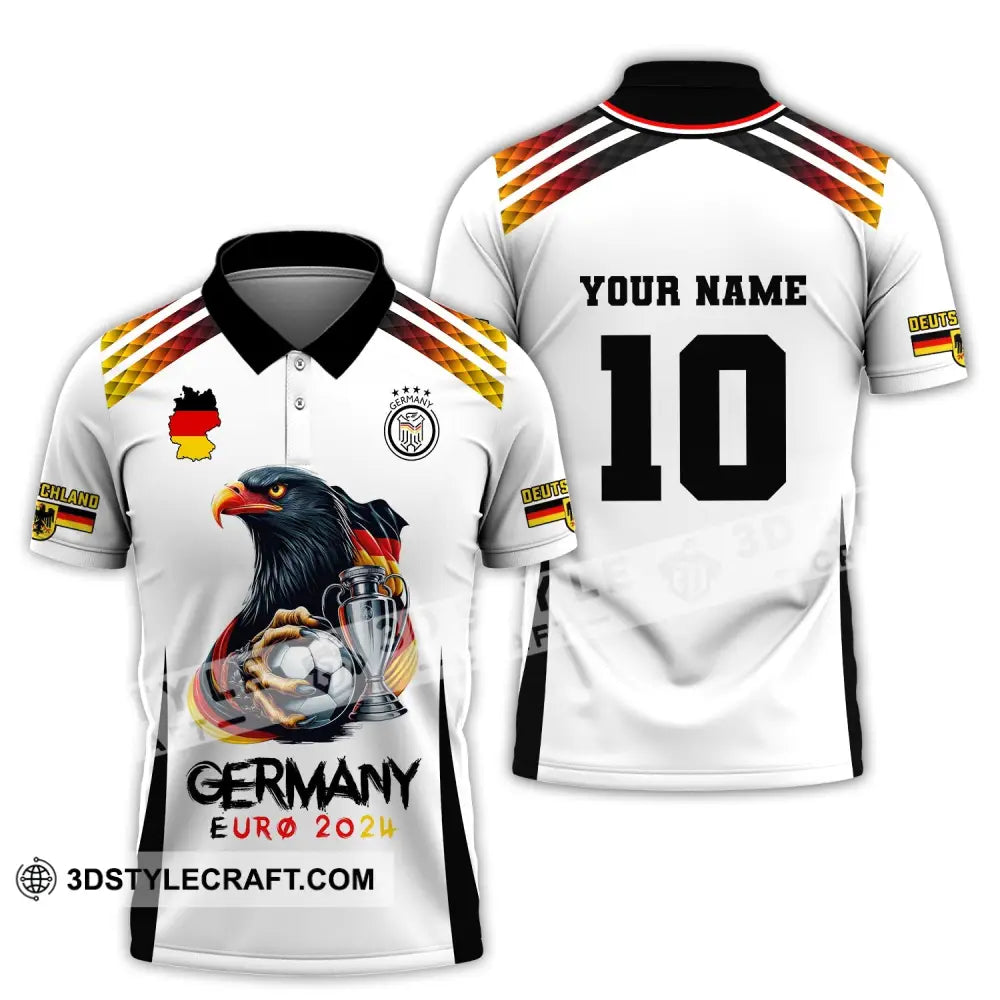 Unisex Shirt Custom Name And Number Germany Football Euro 2024 Polo Long Sleeve / S T-Shirt