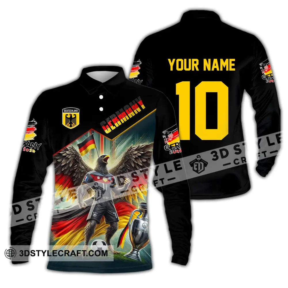 Unisex Shirt Custom Name And Number Germany Football Polo Long Sleeve / S T-Shirt