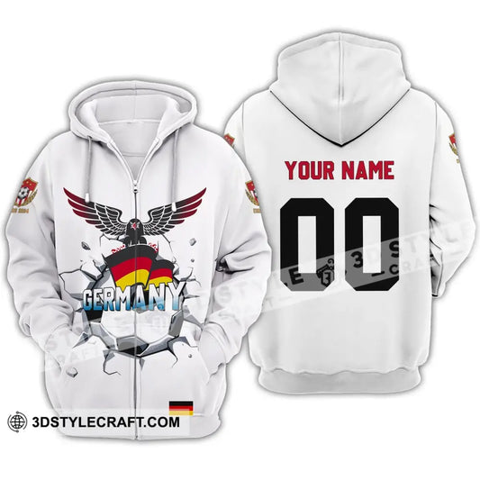 Unisex Shirt - Custom Name And Number Germany National Team Euro 2024 Zipper Hoodie / S T-Shirt