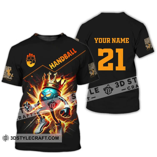 Unisex Shirt, Custom Name and Number Handball Shirt, Handball Love T-Shirt style option 2