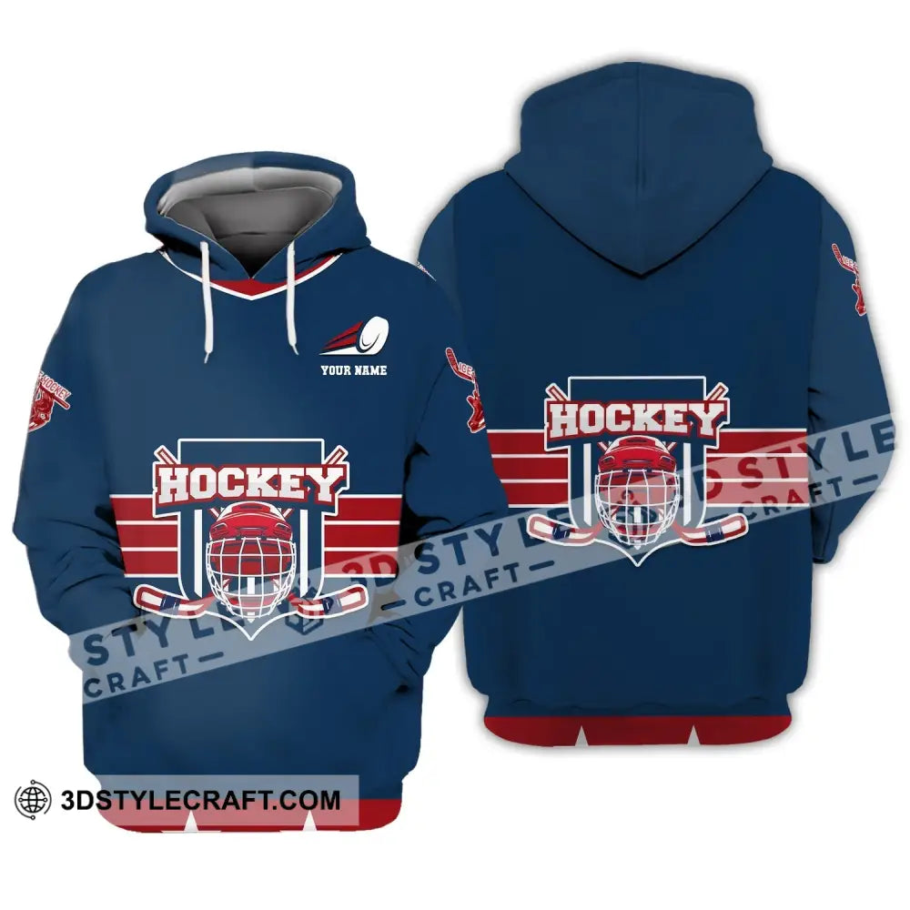 Unisex Shirt Custom Name And Number Hockey T-Shirt Polo Gift For Player Hoodie / S