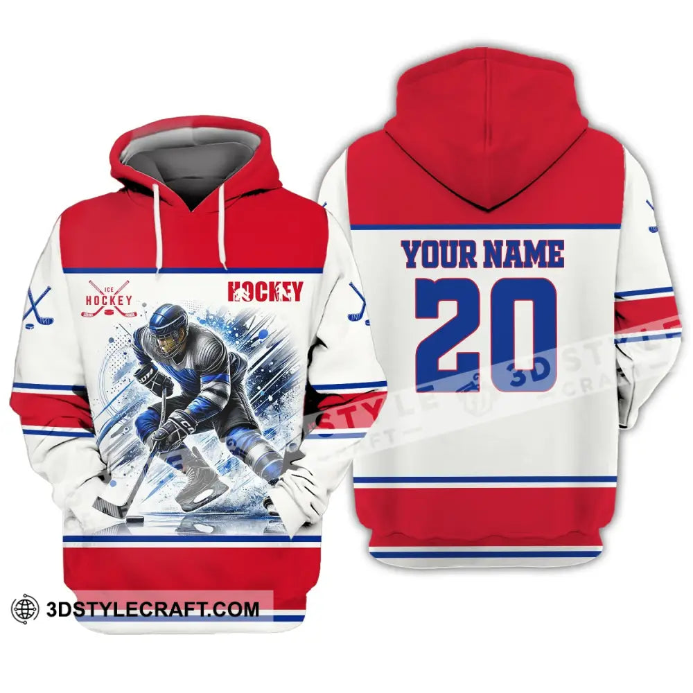 Unisex Shirt Custom Name And Number Ice Hockey T-Shirt For Club Gift Players Hoodie / S T-Shirt