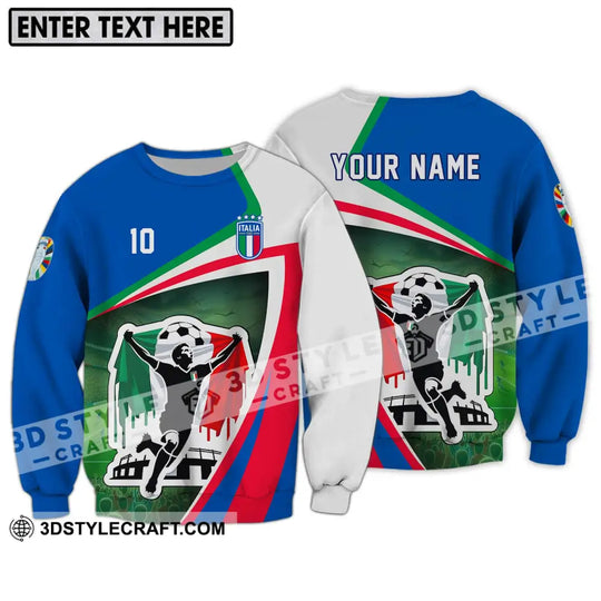 Unisex Shirt - Custom Name And Number Shirt, Italy Euro 2024 National Team style option 4