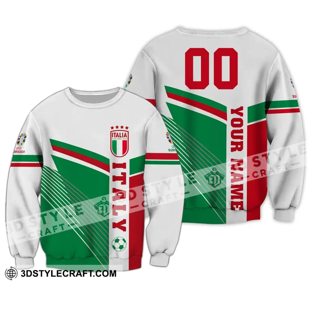 Unisex Shirt - Custom Name And Number Italy National Team Long Sleeve / S T-Shirt