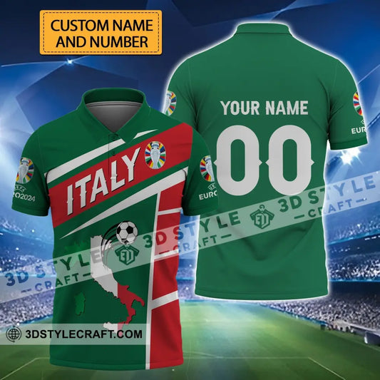 Unisex Shirt - Custom Name And Number Italy National Team Map T-Shirt